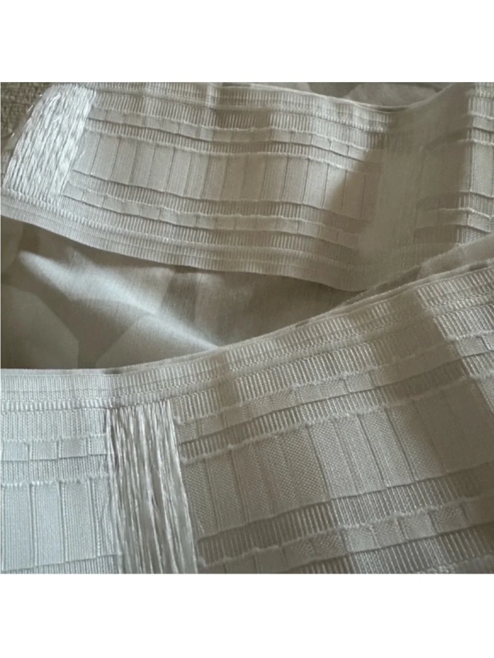 IKEA Flong Curtains White with light gray 57
